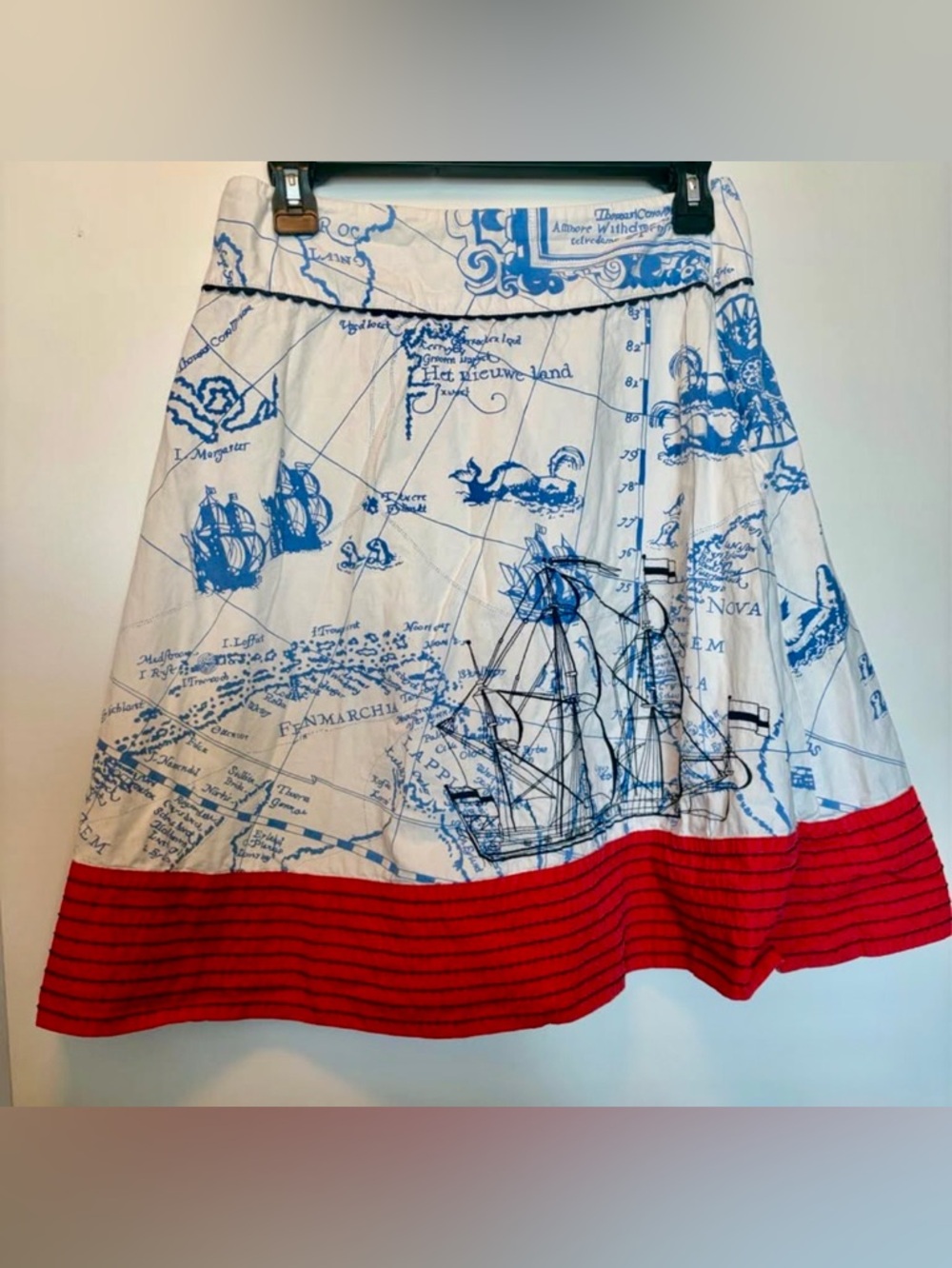Anthropologie Lithe Nautical Skirt